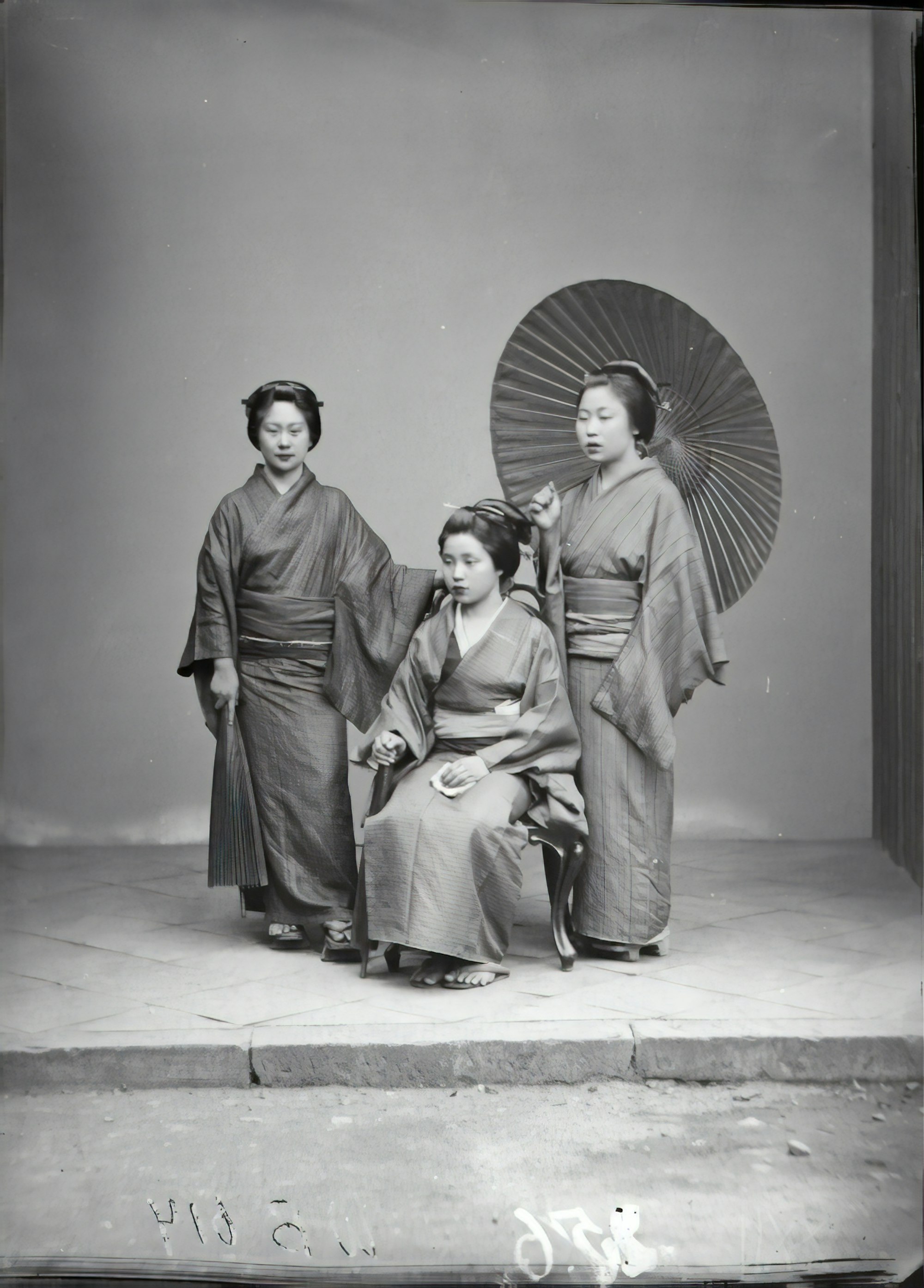 Three Japanese girls 1868