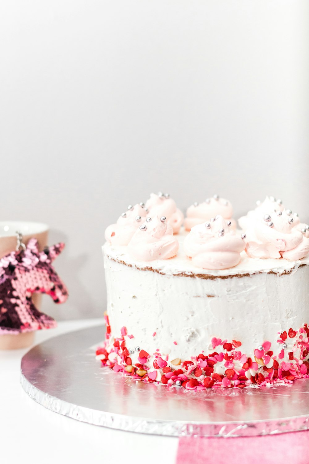 white and brown cake on white ceramic plate