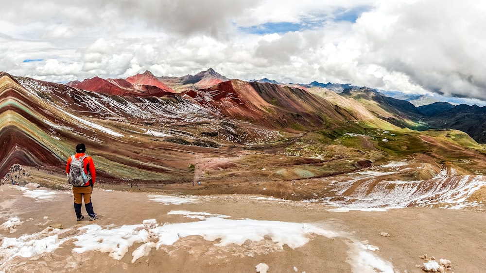 brown and gray mountains under white clouds