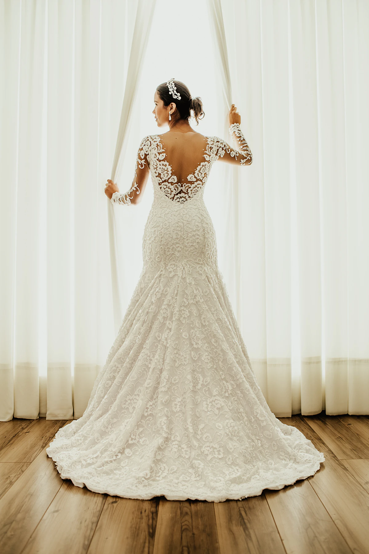 Custom couture wedding gown by SuZann Designs