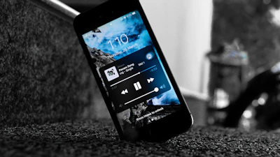 An Android device displaying a smooth, easy-to-use music player interface.