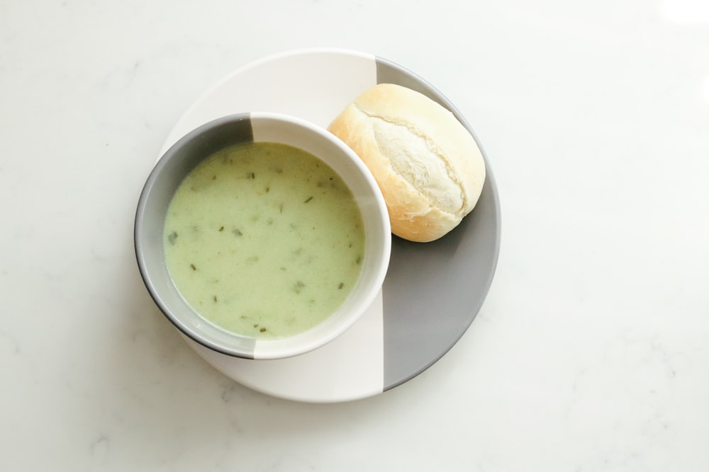 white ceramic bowl with soup