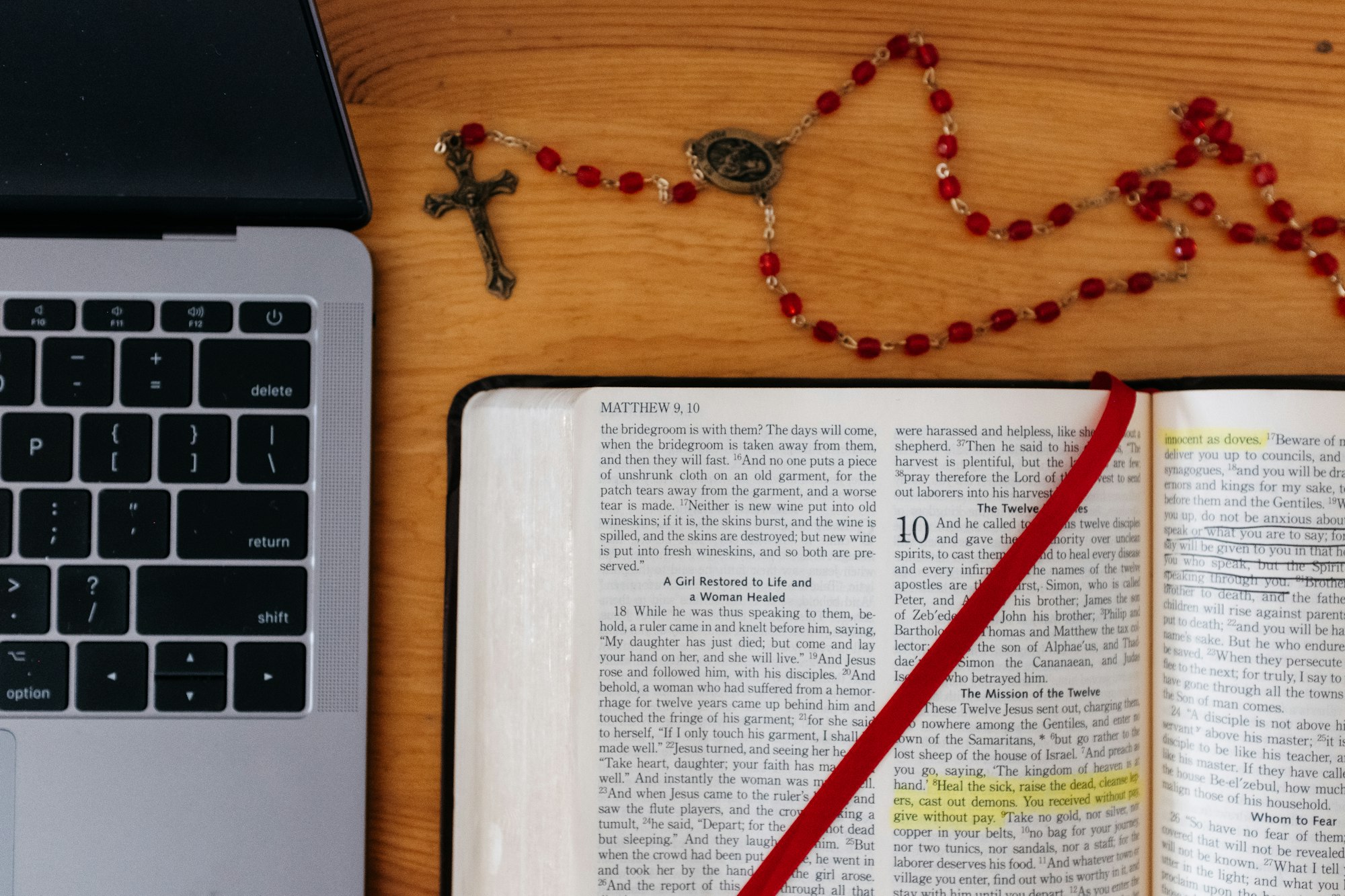 Laptop and a Bible