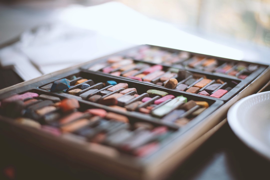 selective focus photography of books