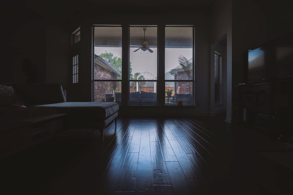 white wooden framed glass window