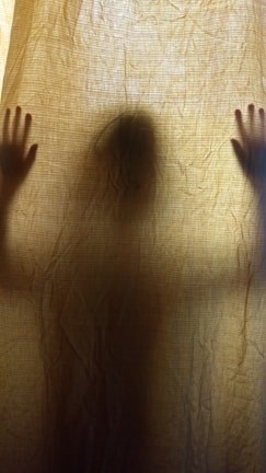 A shadowy figure lurking in the background of a scene.