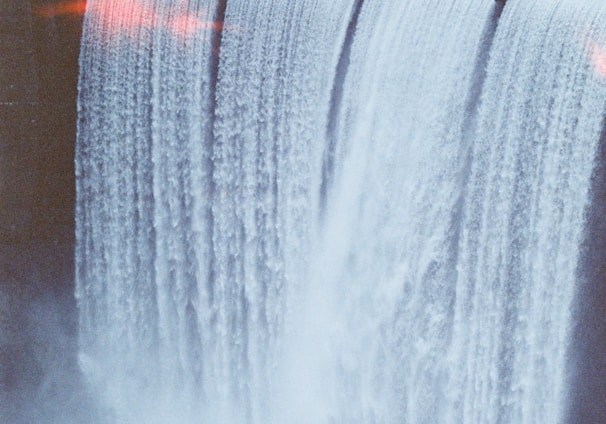 water falls in time lapse photography