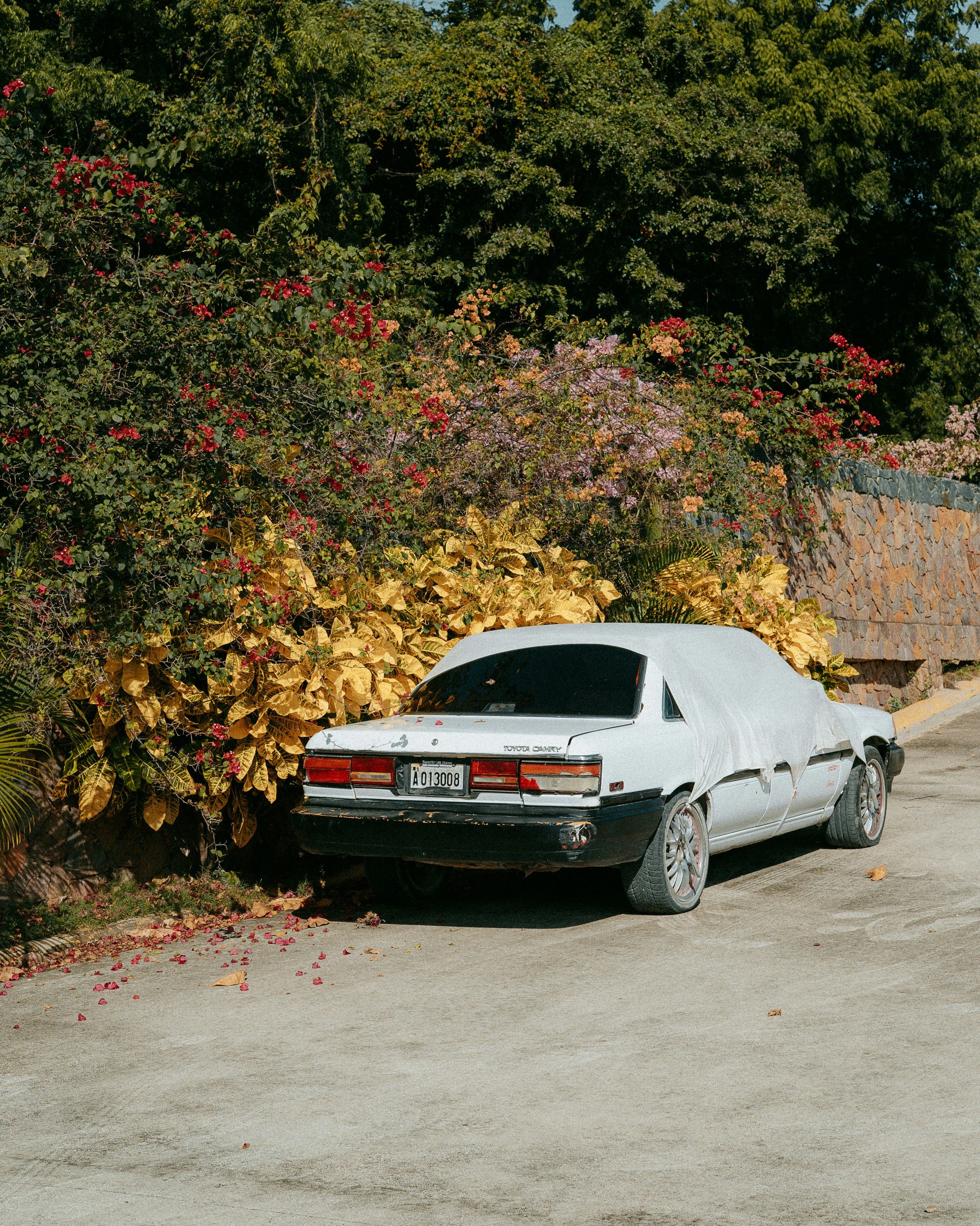 white chevrolet camaro on brown brick wall