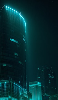 A futuristic cityscape at night with glowing blue accents, reflecting the blog’s modern vibe.