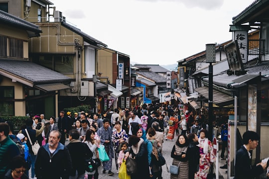 people walking on street during daytime in Kiyomizu-dera Japan