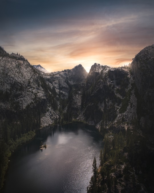 lake between mountains during daytime in Lake Tahoe United States