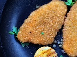 fried food on black frying pan