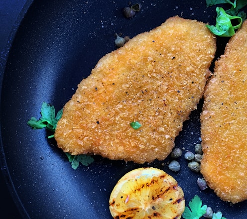 fried food on black frying pan