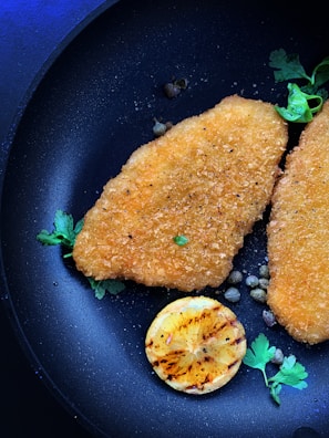 fried food on black frying pan