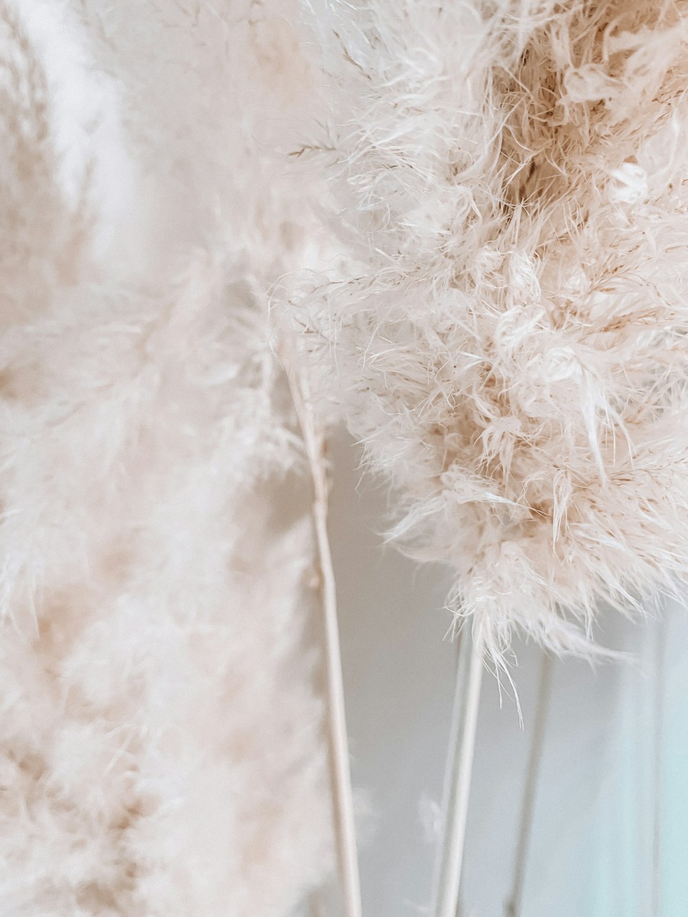 white fur textile near white wall