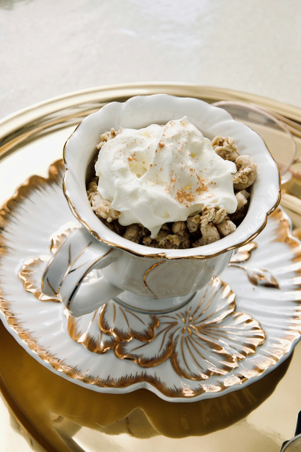 white ice cream on white ceramic cup