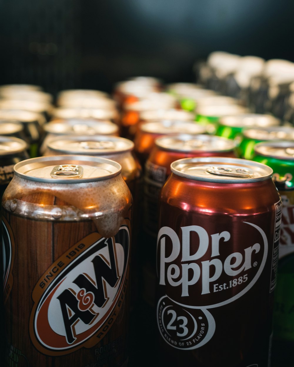 dr pepper can on brown wooden table