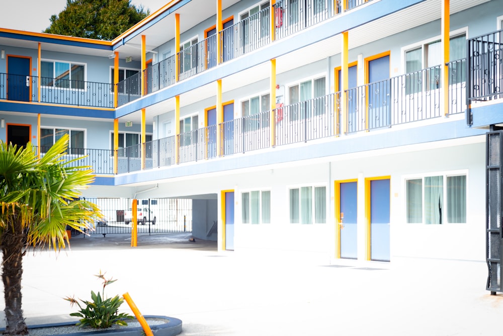 white and yellow concrete building