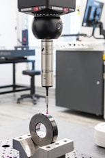 CMM Probe measuring metal ring surface profile