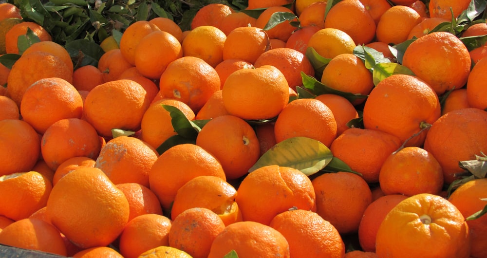 bunch of orange fruits on black surface