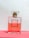 A happy customer holding a Pink Edit fragrance bottle.