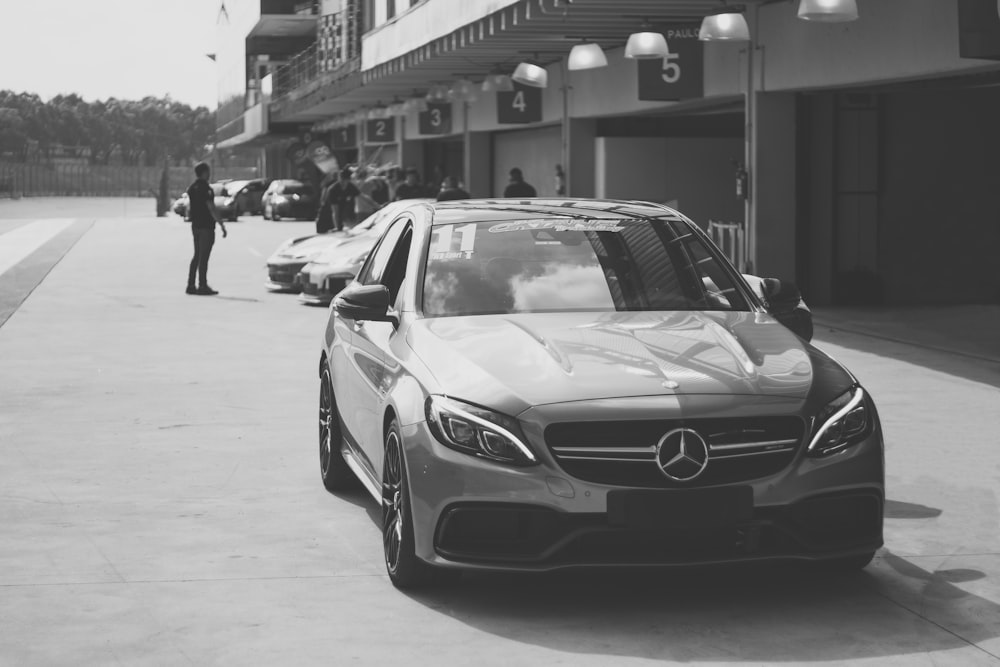 grayscale photo of bmw m 3 coupe