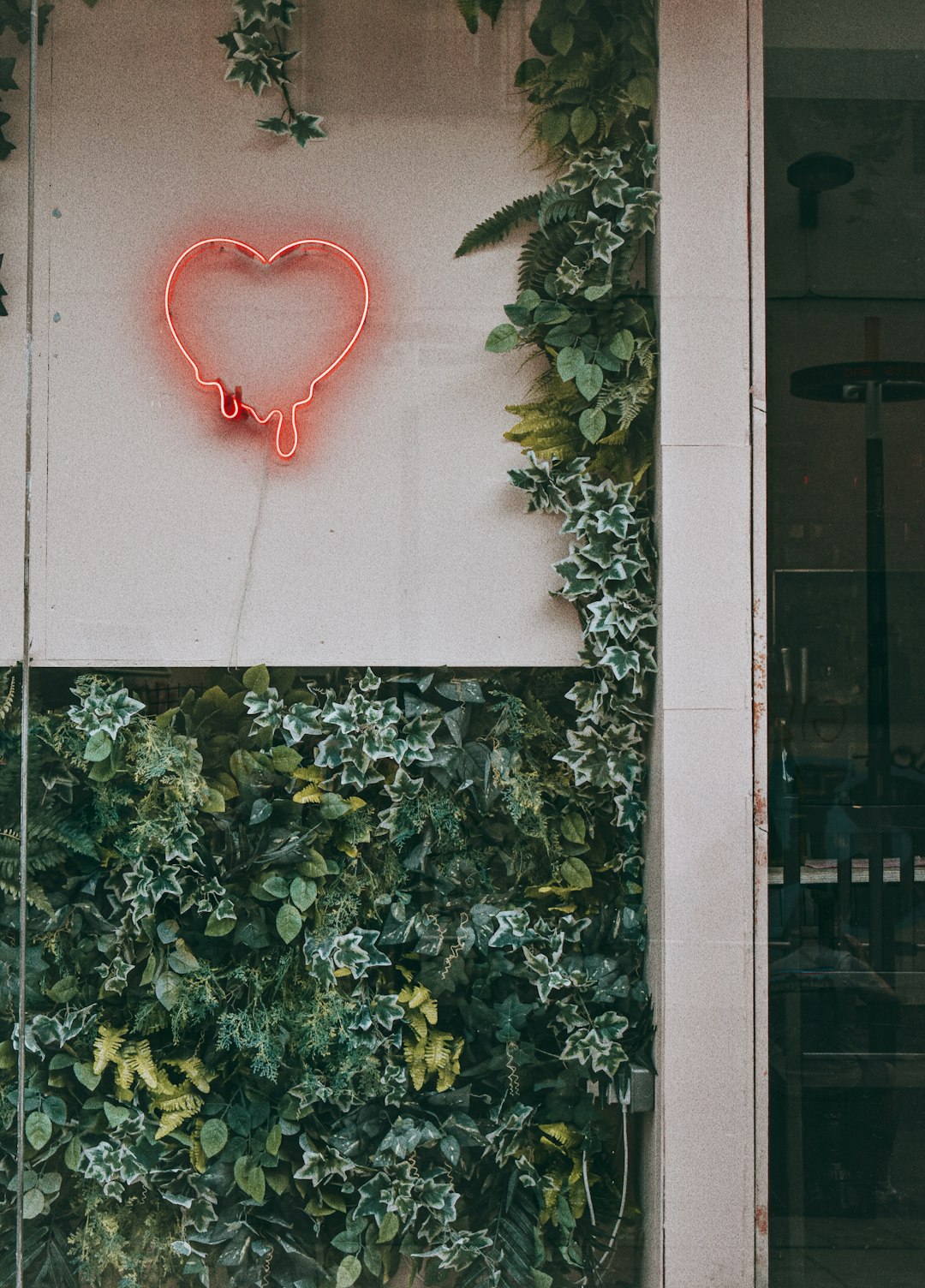 red heart shaped wall decor