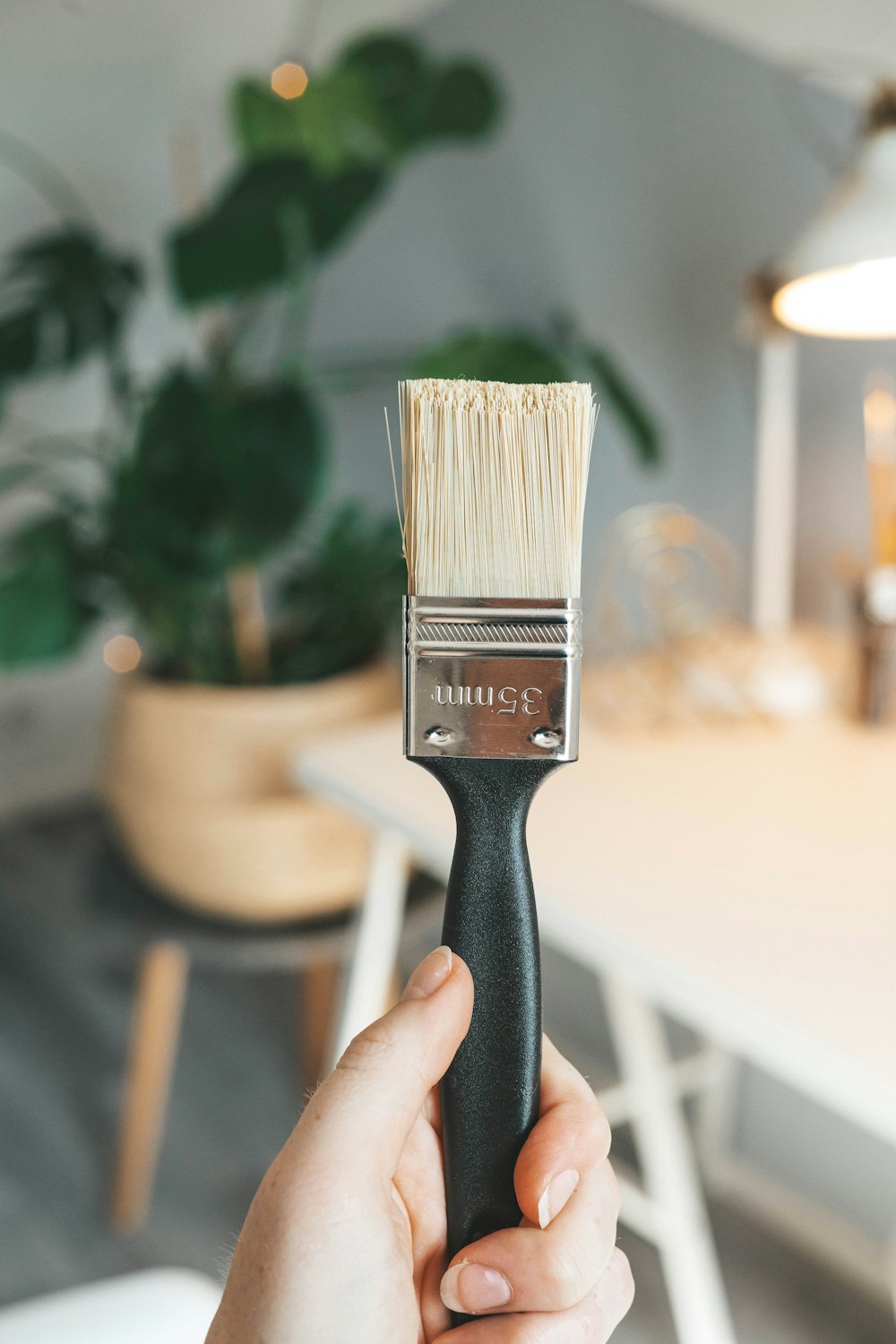 black and brown paint brush