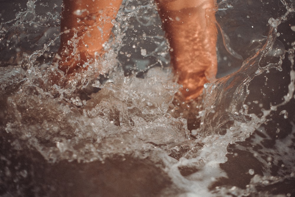 person in water during daytime