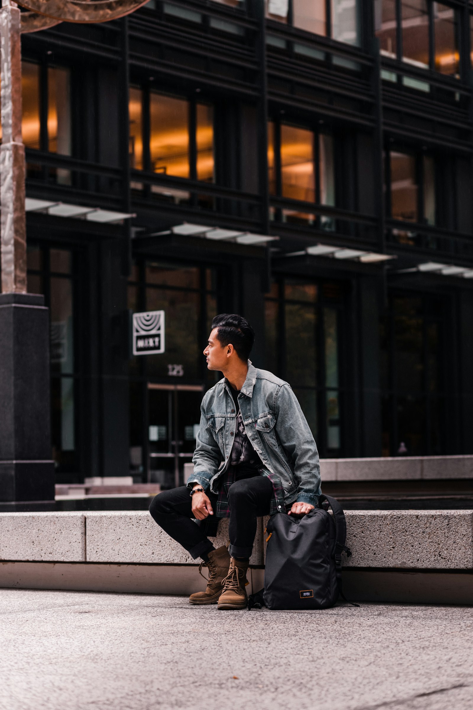 Canon EOS R + Canon EF 85mm F1.8 USM sample photo. Man in gray jacket photography