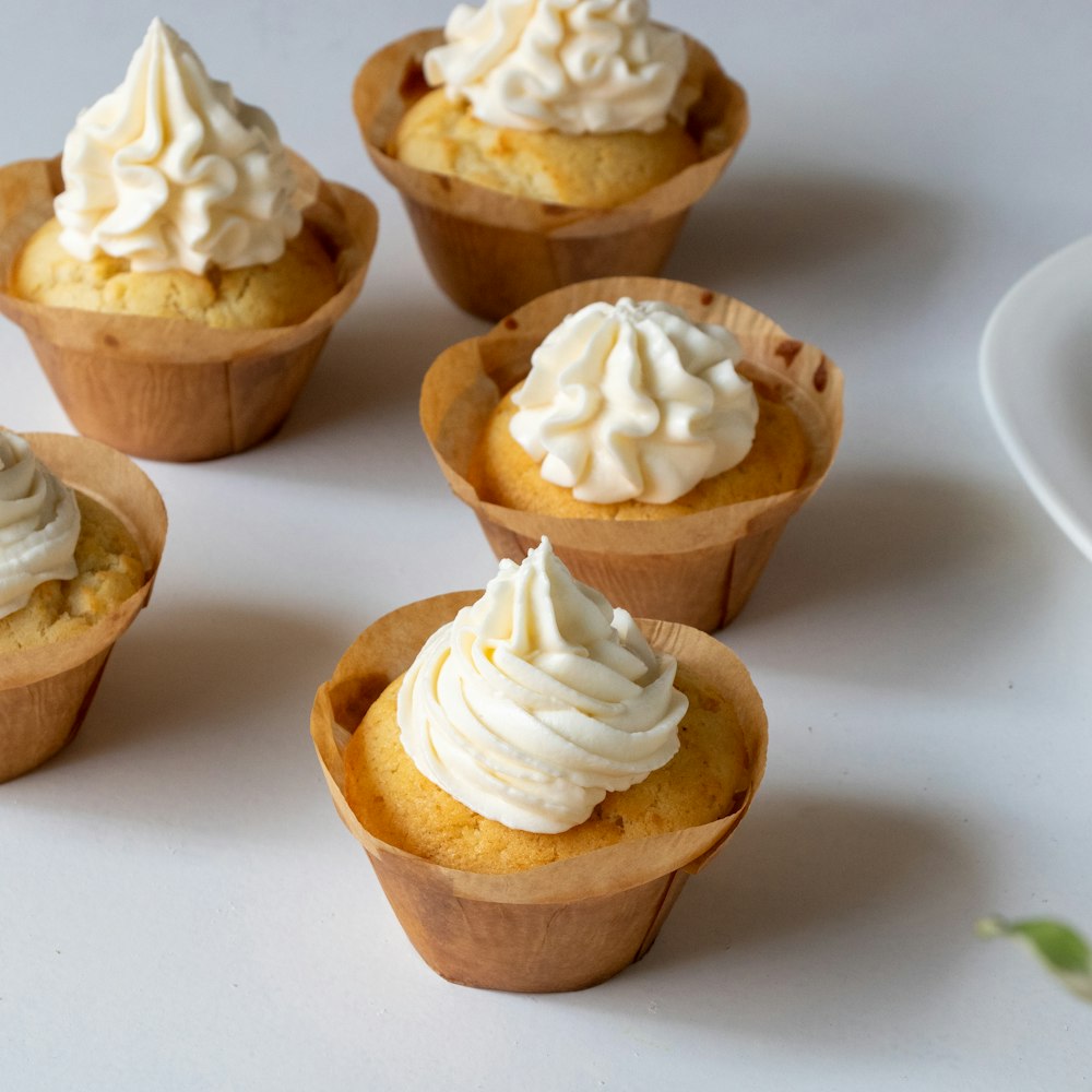 a bunch of cupcakes that are on a table