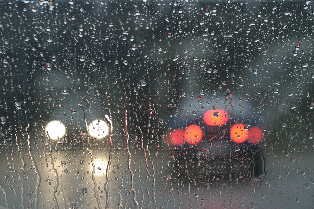 water droplets on glass window