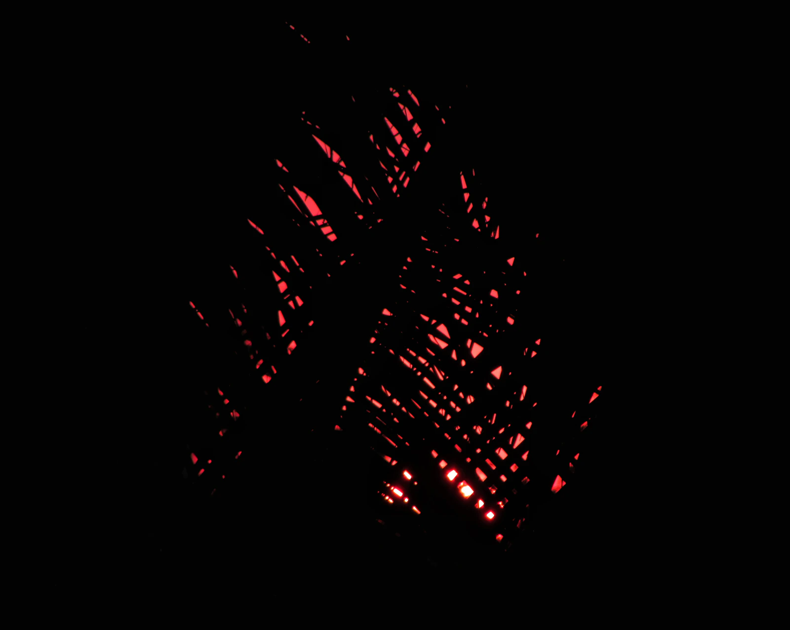 Abstract red technology visualization