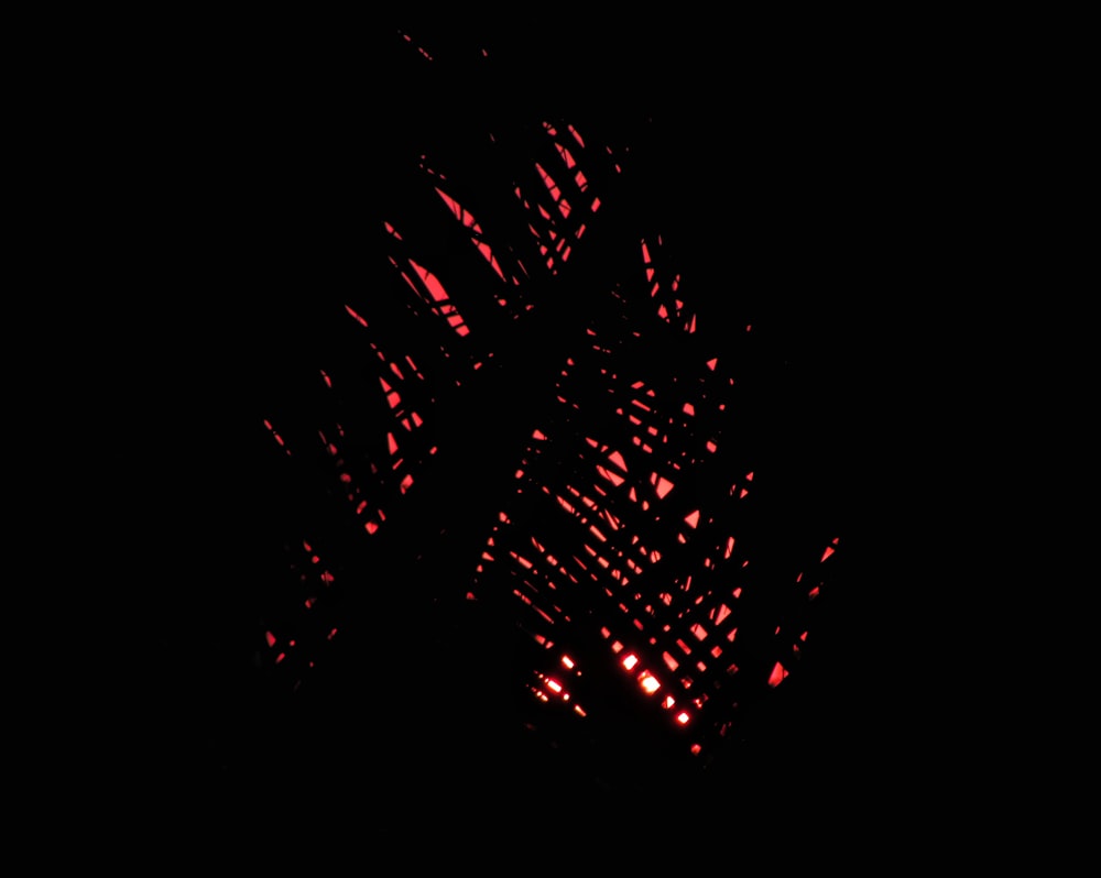 red light on black background