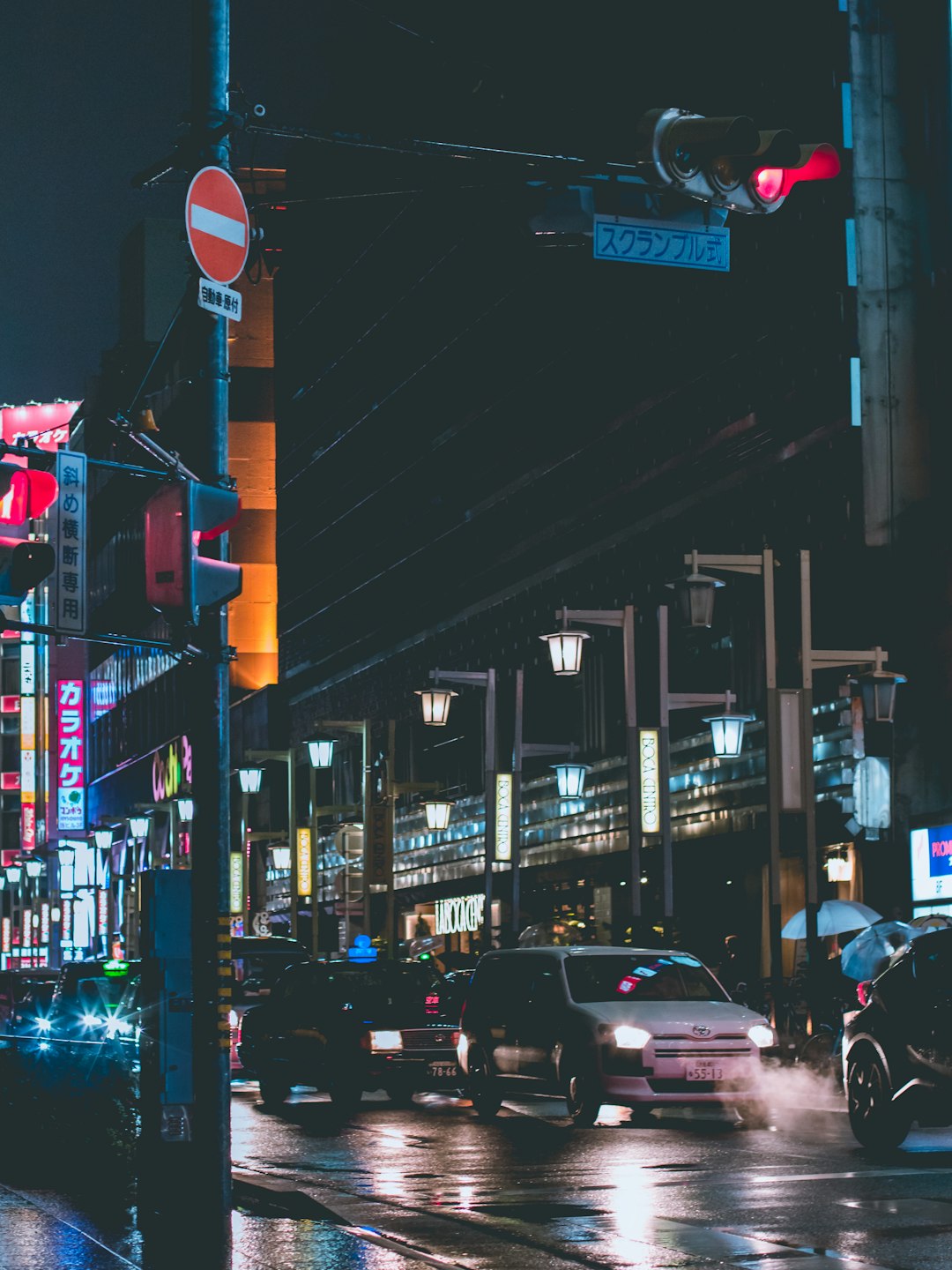 cars on road during night time