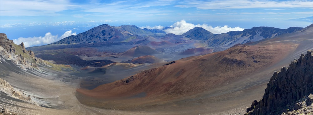 brown and white mountains under blue sky during daytime