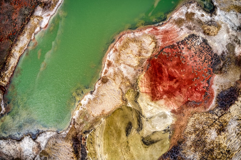 aerial view of body of water