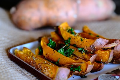 sliced vegetable on brown wooden chopping board sweet potato google meet background