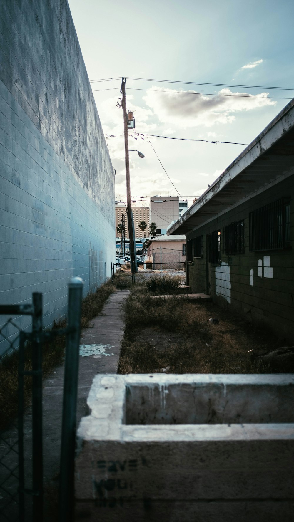 blue and white concrete wall