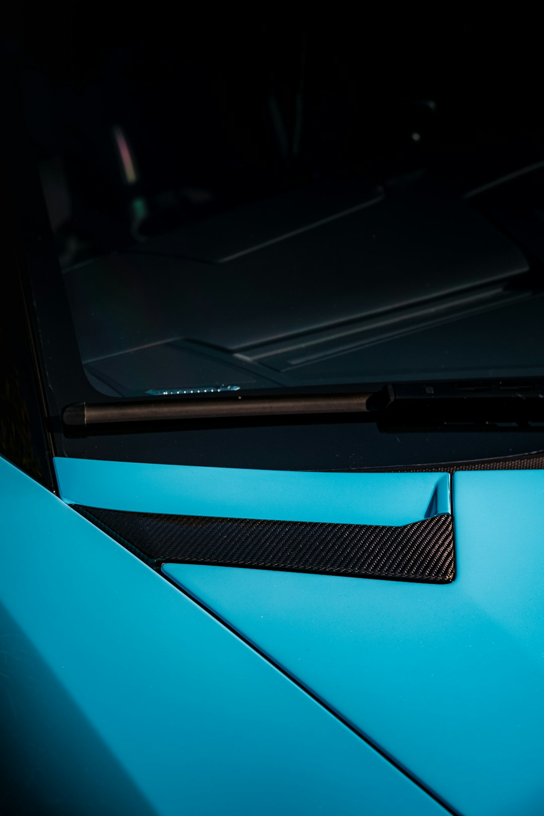 blue and black car door