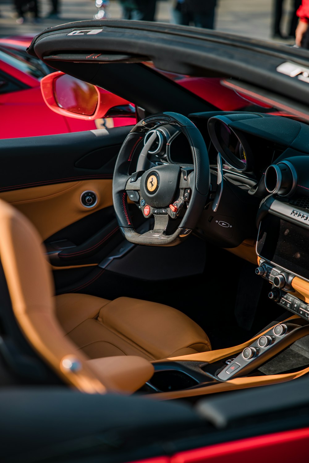 brown and black bmw car interior