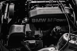 black and gray vintage car engine