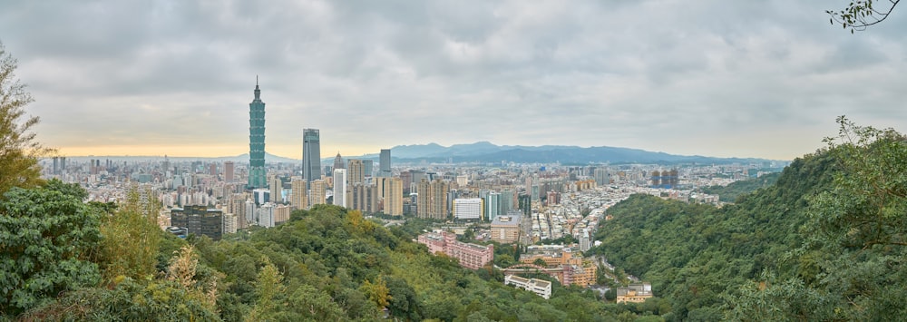 city buildings under white sky during daytime