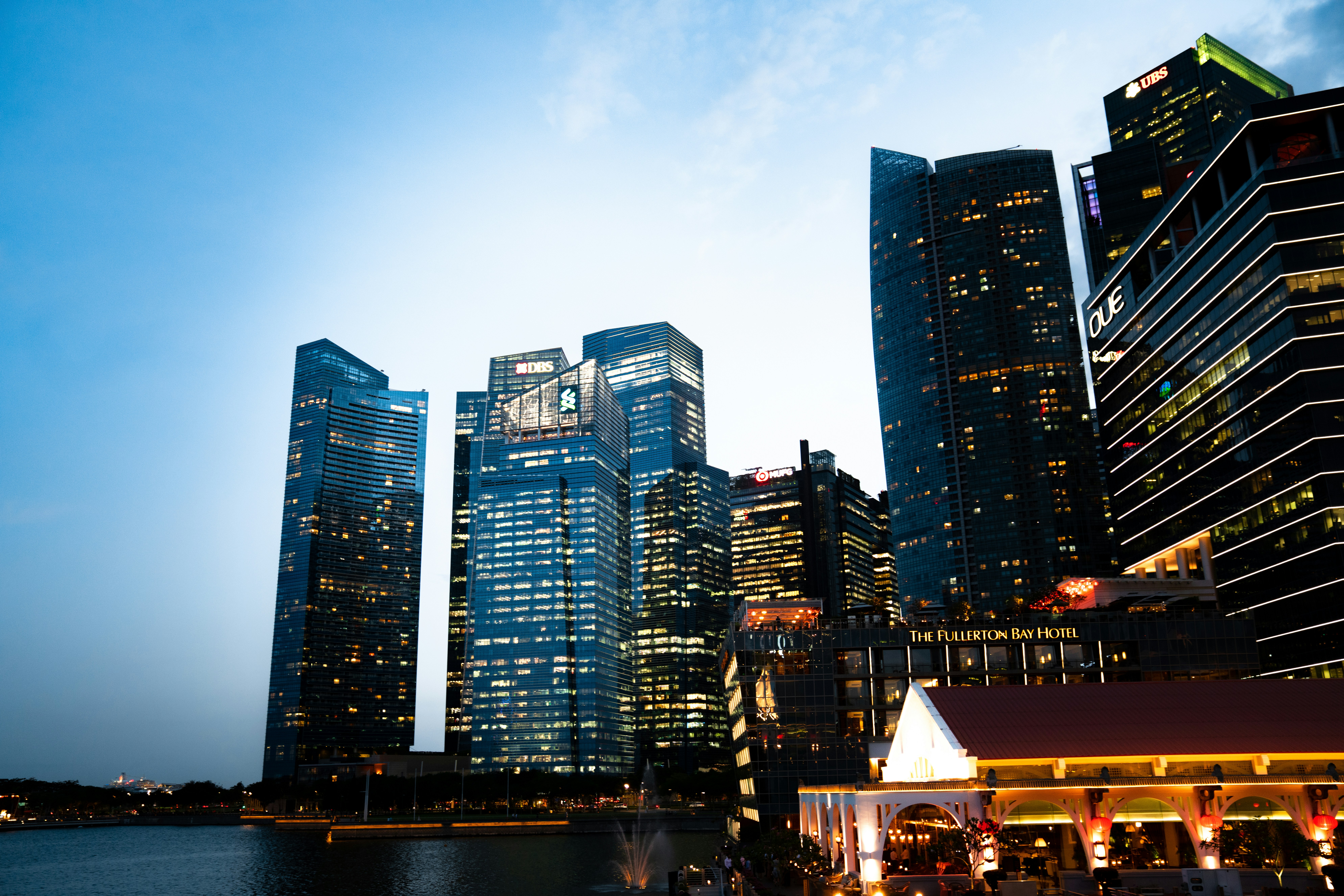 city buildings during night time