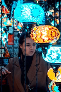 A collection of innovative ambient lamps on display.