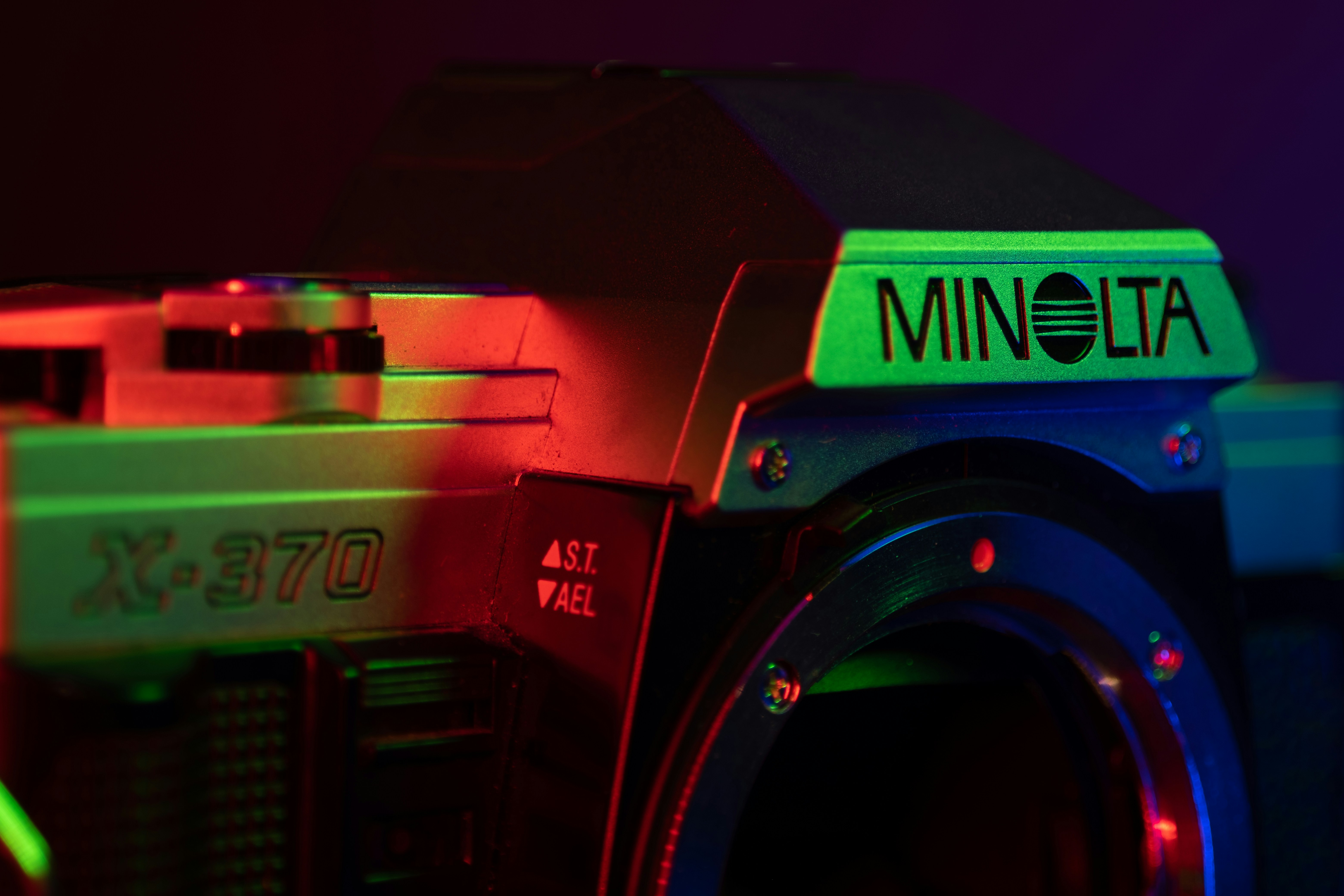 Macro of Minolta Camera in RGB