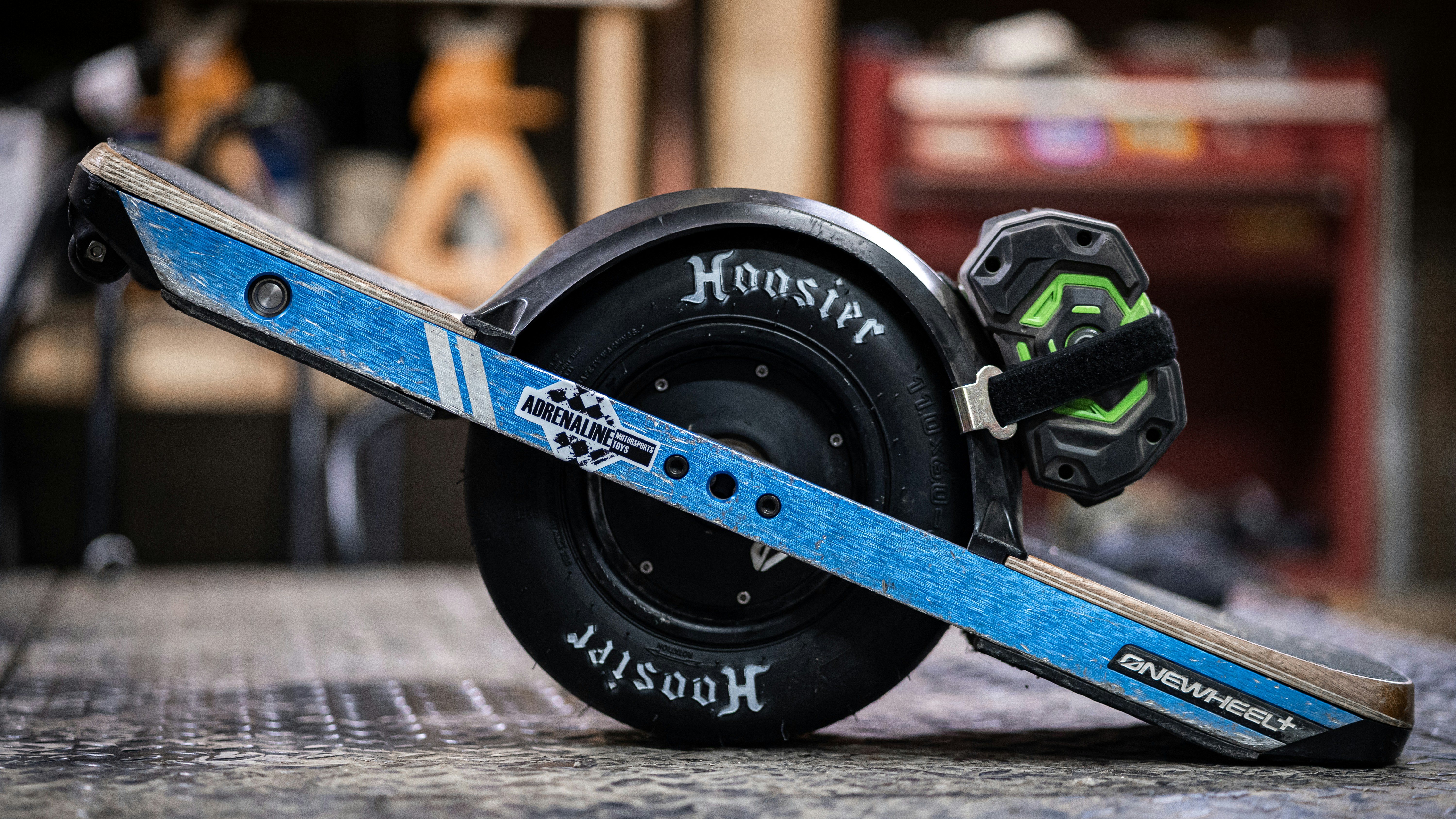 blue and black bicycle wheel