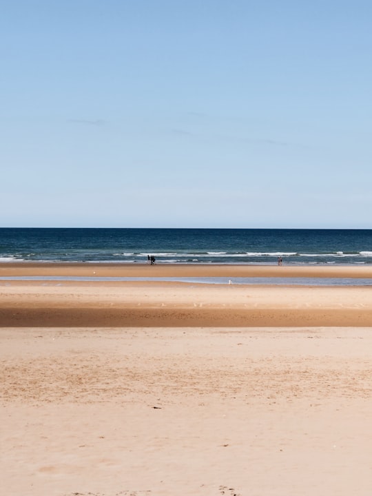 people walking on beach during daytime in Omaha Beach France