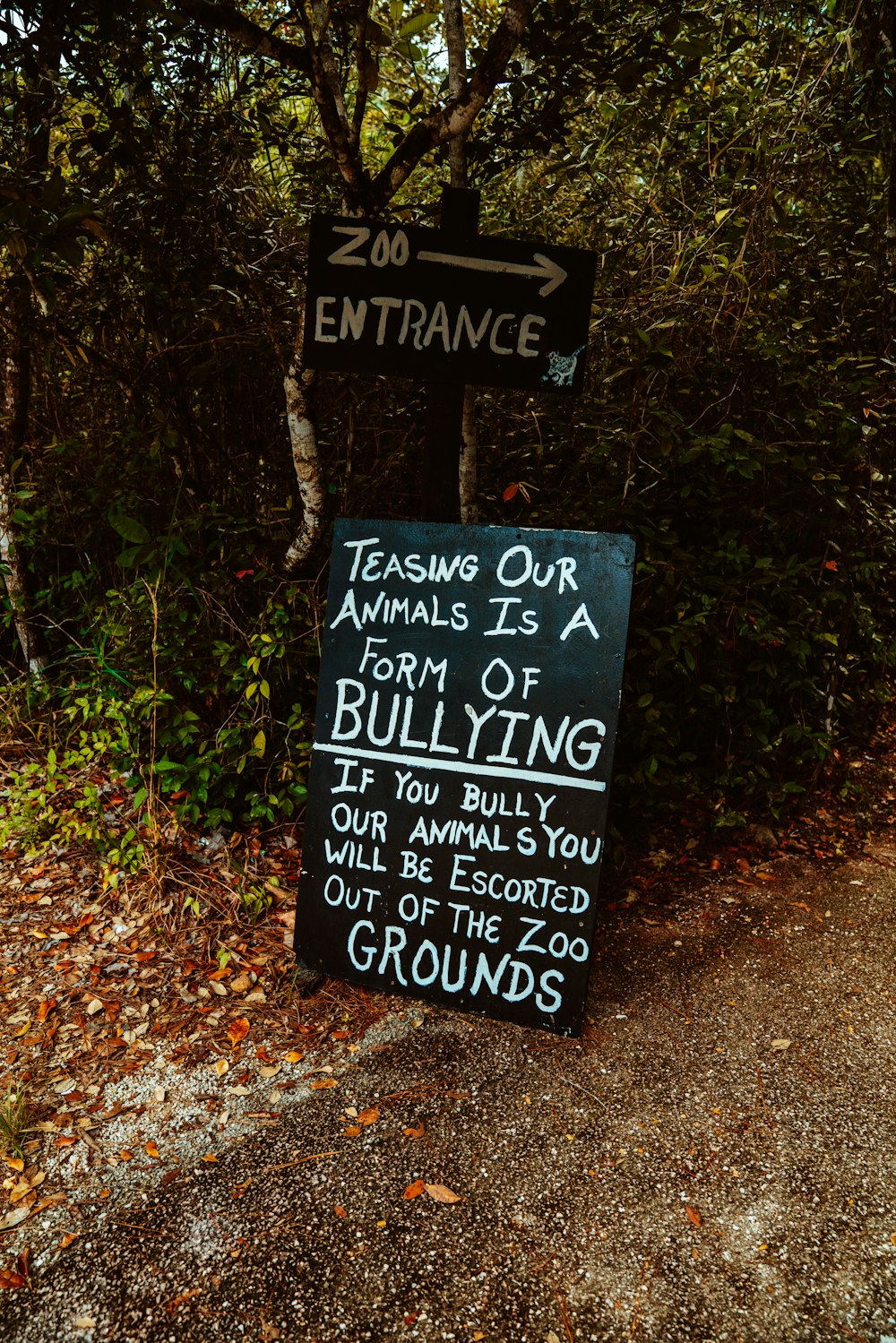 black and white wooden signage