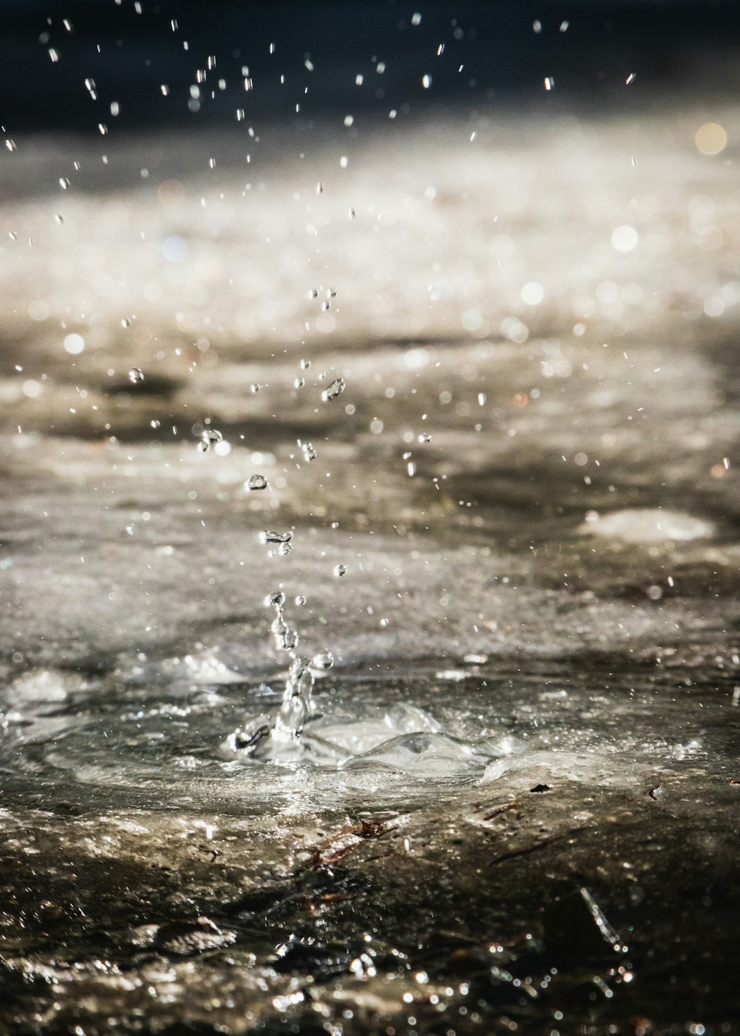 water splash on brown rock